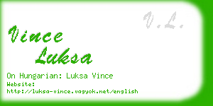 vince luksa business card